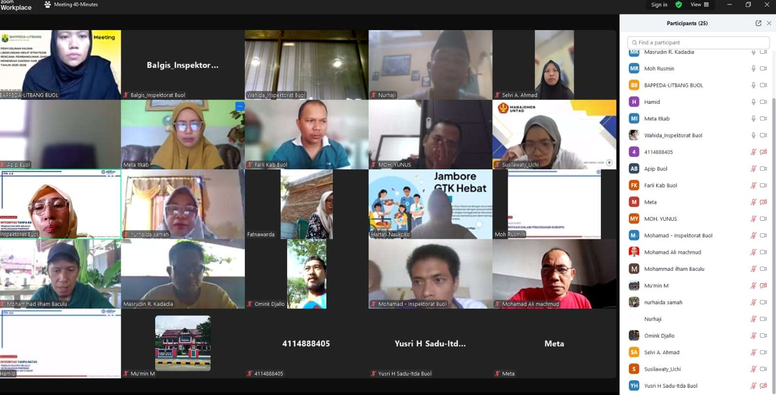 Inspektorat Buol Lakukan Pengecekan Mendadak ASN WFH via Zoom, Disiplin Kerja Diperketat