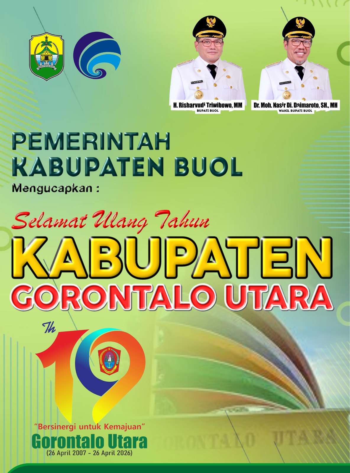 Bupati Buol Sampaikan Ucapan Selamat HUT ke-19 Kabupaten Gorontalo Utara