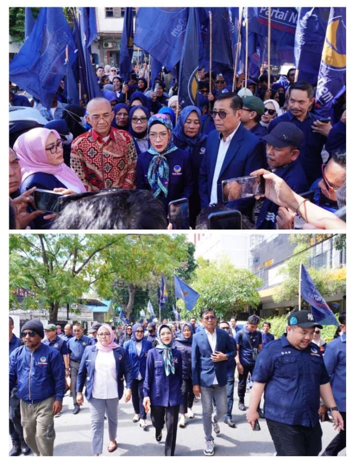 Ratusan Kader NasDem Sulteng Jalan Kaki ke Kantor PWI, Sampaikan Sikap atas Pemberitaan