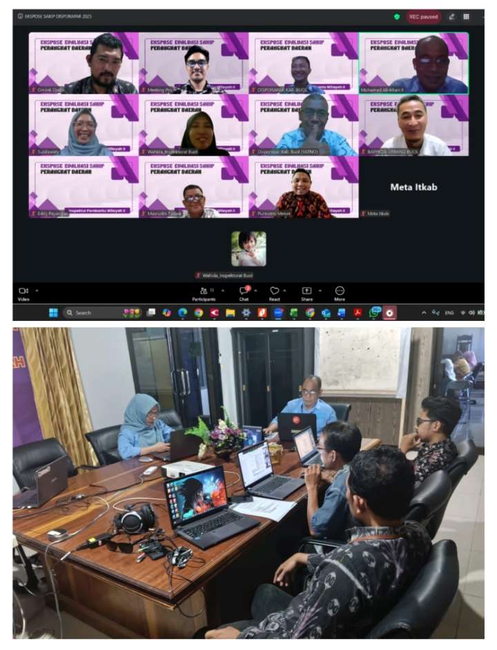 Inspektorat Buol Gelar Ekspos Hasil Evaluasi SAKIP Disporapar Secara Daring, Tanpa Makan Minum dan Tanpa BBM
