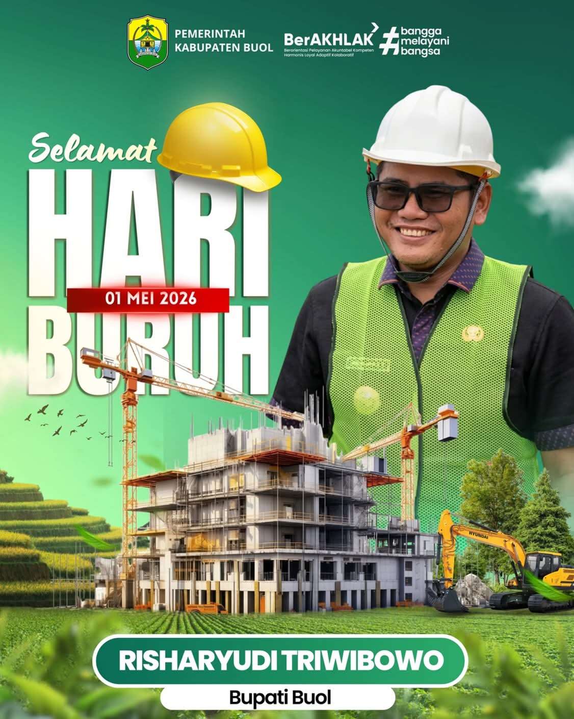Bupati Buol Ucapan Selamat Hari Buruh 2026, Apresiasi Peran Pekerja dalam Pembangunan Daerah
