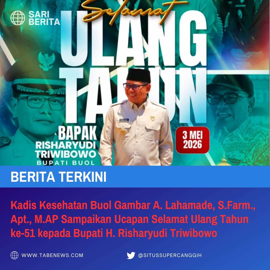 Kadis Kesehatan Buol Sampaikan Ucapan Selamat Ulang Tahun ke-51 kepada Bupati H. Risharyudi Triwibowo