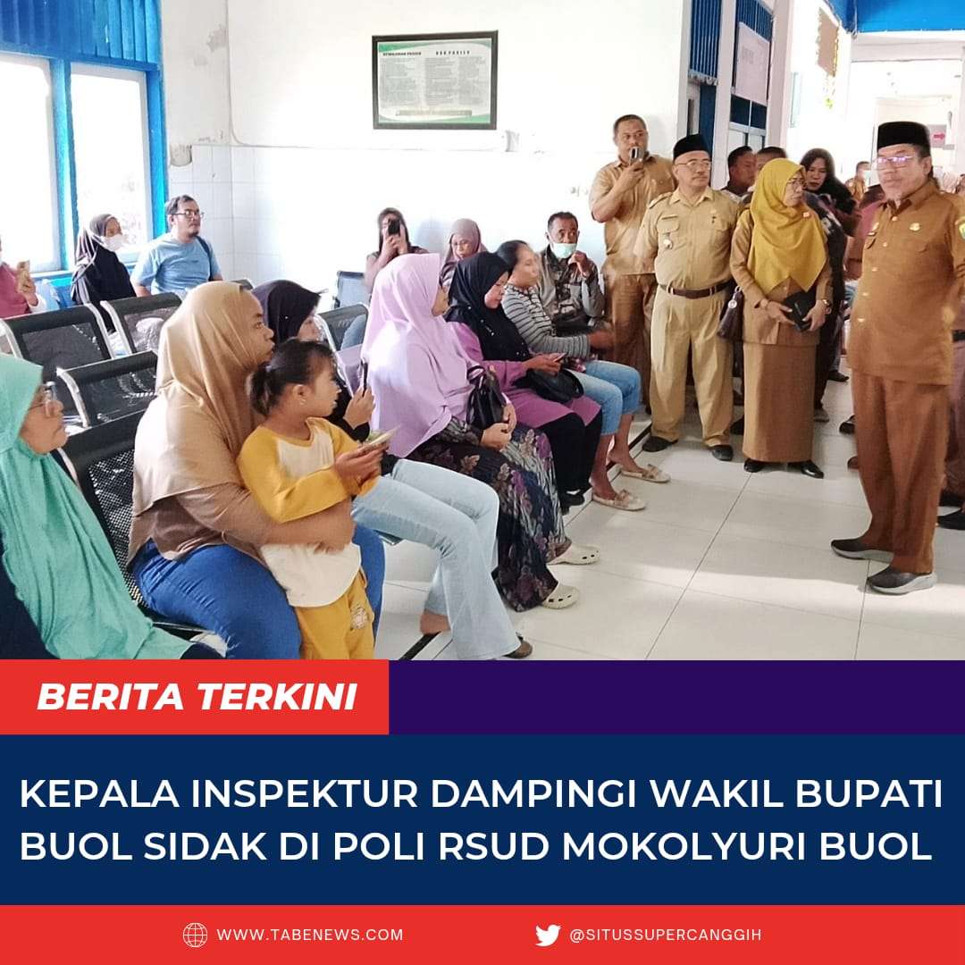 Kepala Inspektorat Wahida Dampingi Wakil Bupati Buol Sidak Poli RSUD Mokoyurli, Temukan Gangguan Pelayanan