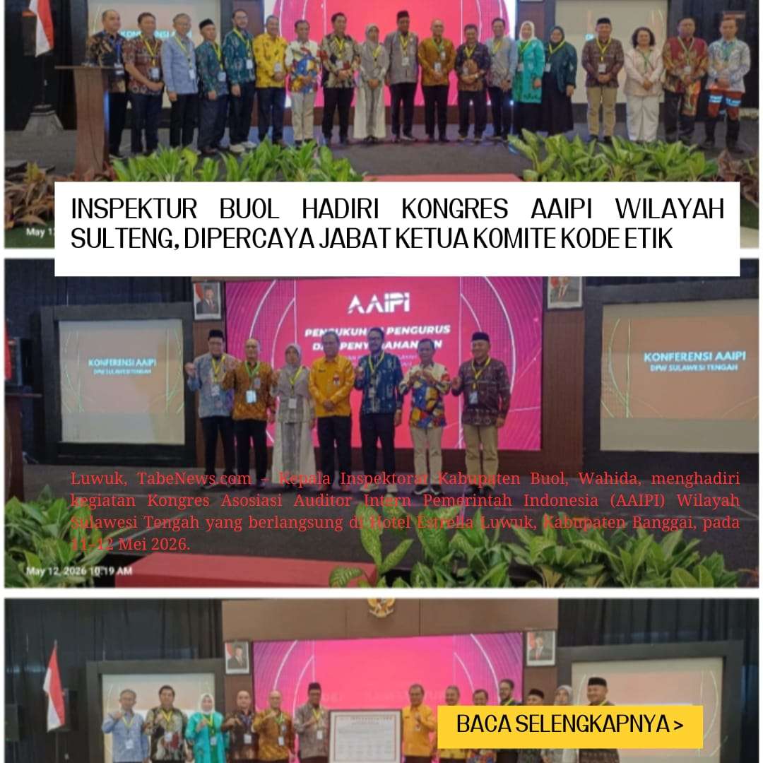 Inspektur Buol Hadiri Kongres AAIPI Wilayah Sulteng, Dipercaya Jabat Ketua Komite Kode Etik