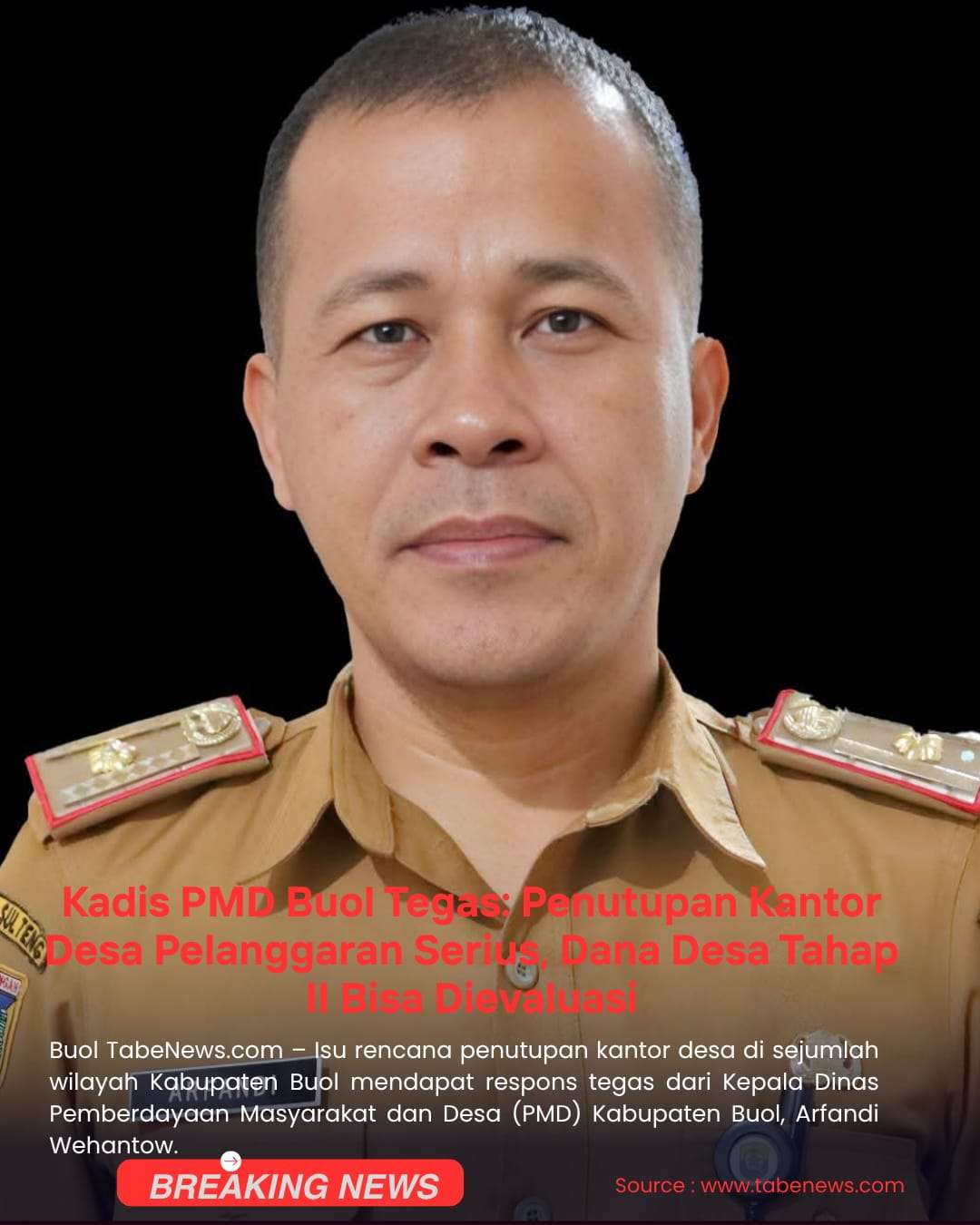Kadis PMD Buol Tegas: Penutupan Kantor Desa Pelanggaran Serius, Dana Desa Tahap II Bisa Dievaluasi