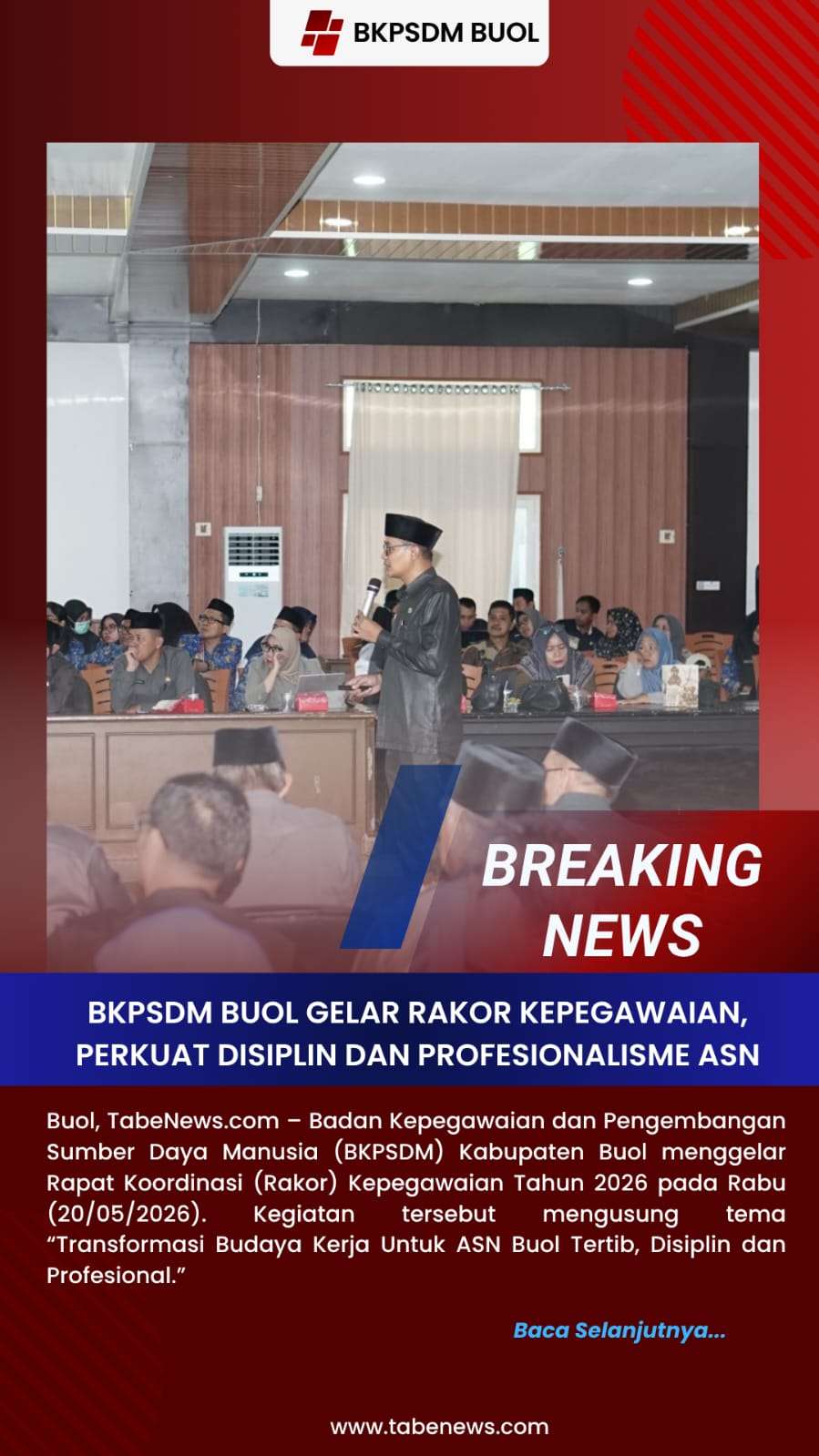 BKPSDM Buol Gelar Rakor Kepegawaian, Perkuat Disiplin dan Profesionalisme ASN