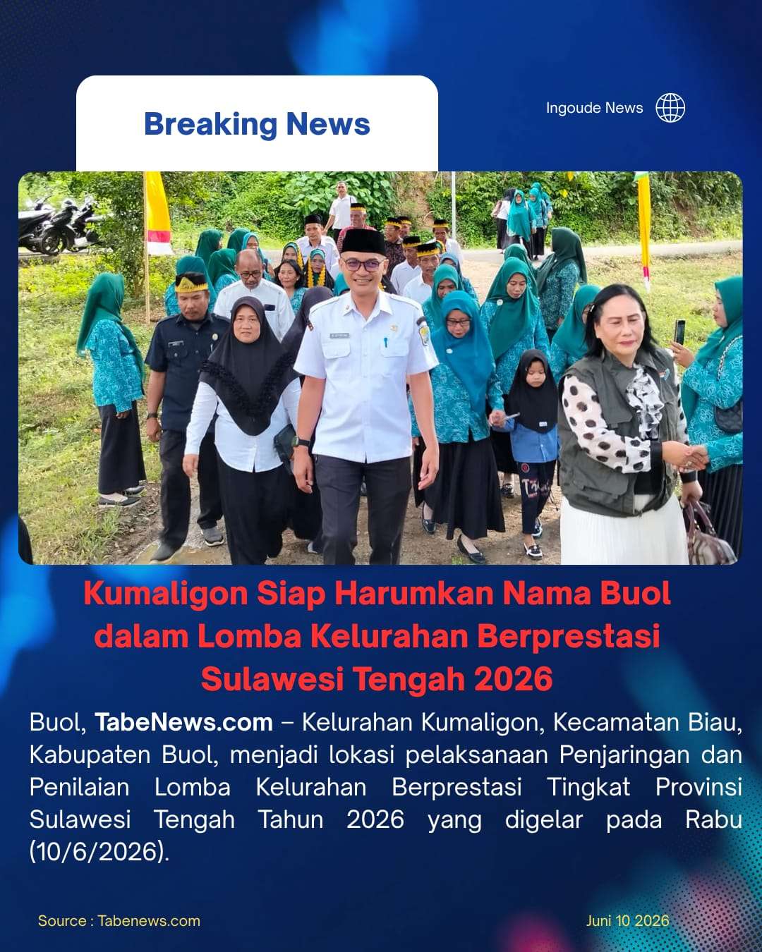 Kumaligon Siap Harumkan Nama Buol dalam Lomba Kelurahan Berprestasi Sulawesi Tengah 2026