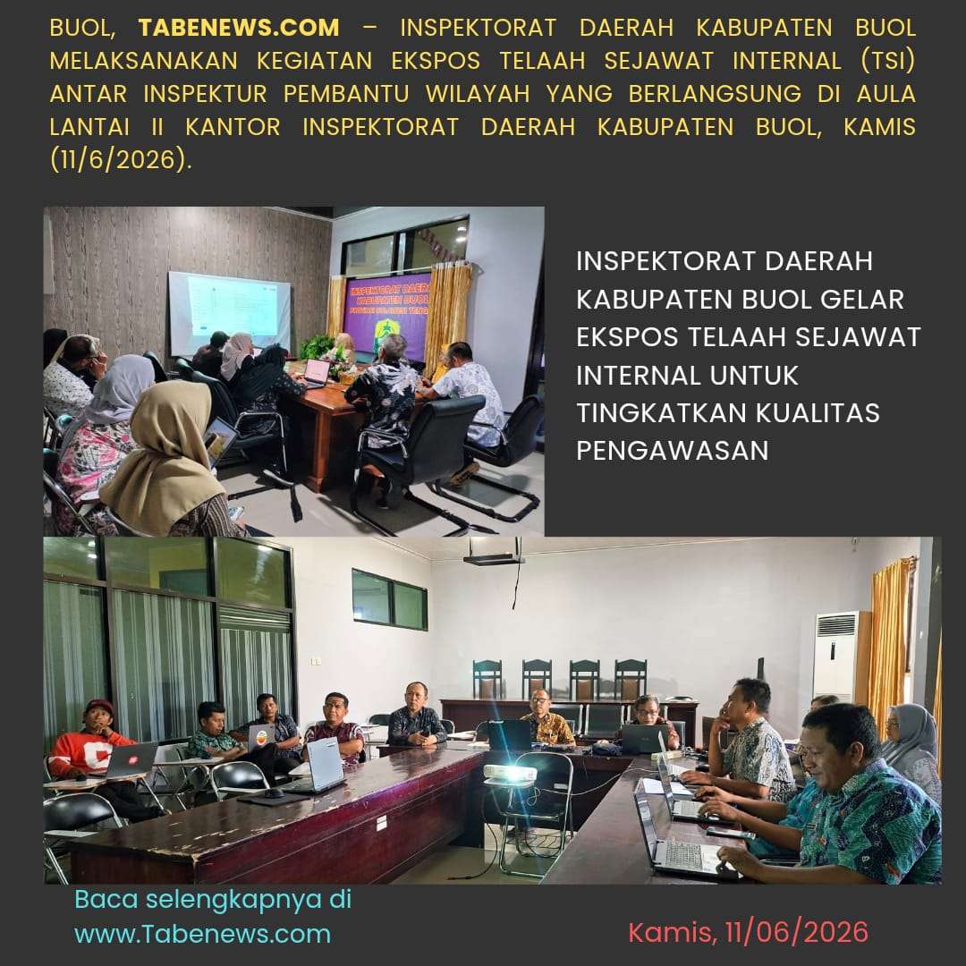 Inspektorat Daerah Kabupaten Buol Gelar Ekspos Telaah Sejawat Internal untuk Tingkatkan Kualitas Pengawasan