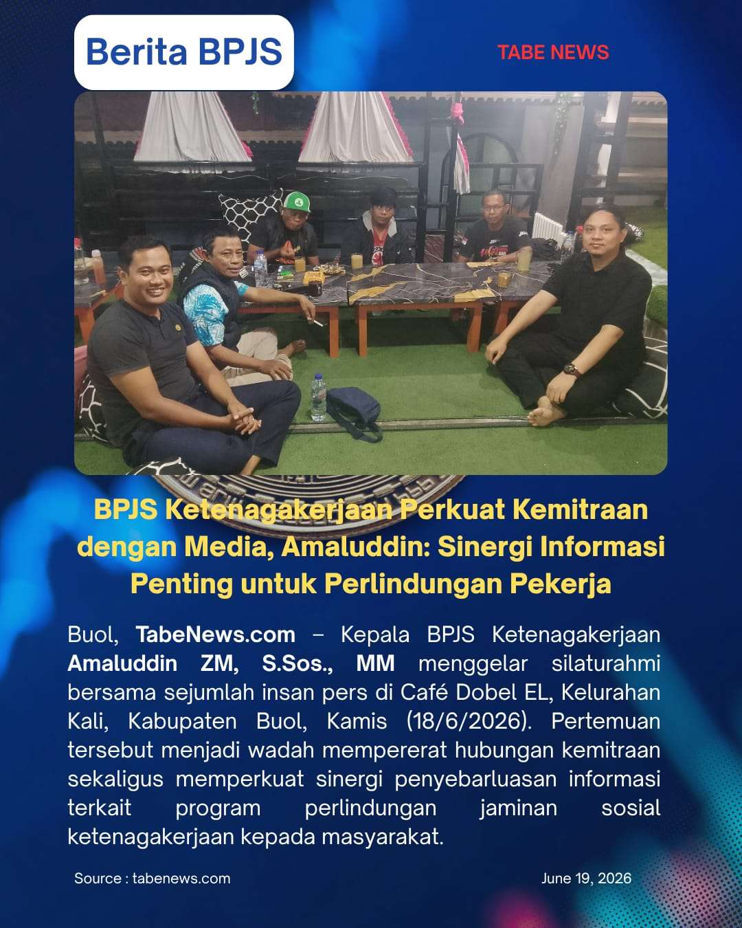BPJS Ketenagakerjaan Perkuat Kemitraan dengan Media, Amaluddin: Sinergi Informasi Penting untuk Perlindungan Pekerja