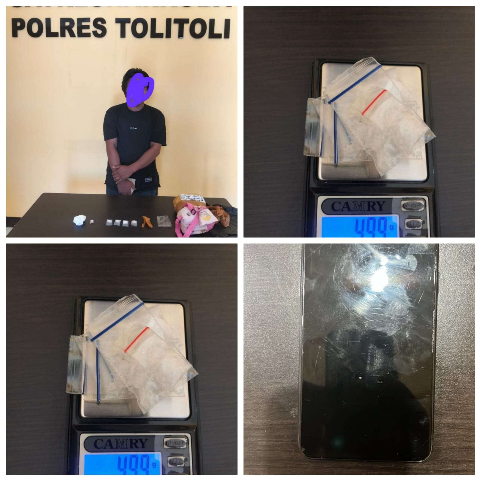 “UCIL BAMBAPULA BERURUSAN DENGAN SATRESNAKOBA POLRES TOLITOLI KARENA MEMBAWA SHABU DARI PALU,DI TANGKAP DI OGOTUA”