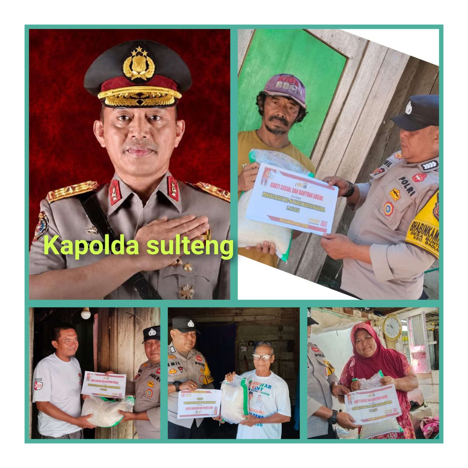 Bhabinkamtibmas Desa Buntuna Salurkan Baksos Hari Keempat Polsek Baolan Sambut HUT Bhayangkara ke-80