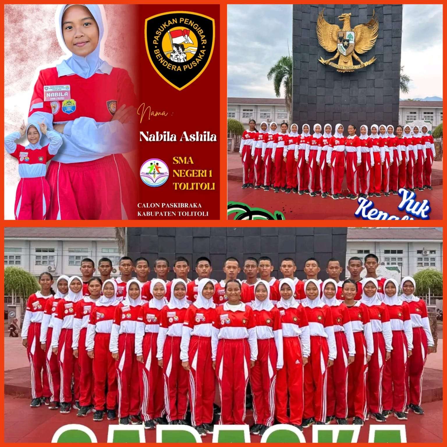 “Anggota paskibraka pada HUT Kemerdekaan RI tahun 2026 salah satu nya putri cantik Kapolsek Baolan IPTU Samir Muhammad SH MH yuk kenali”