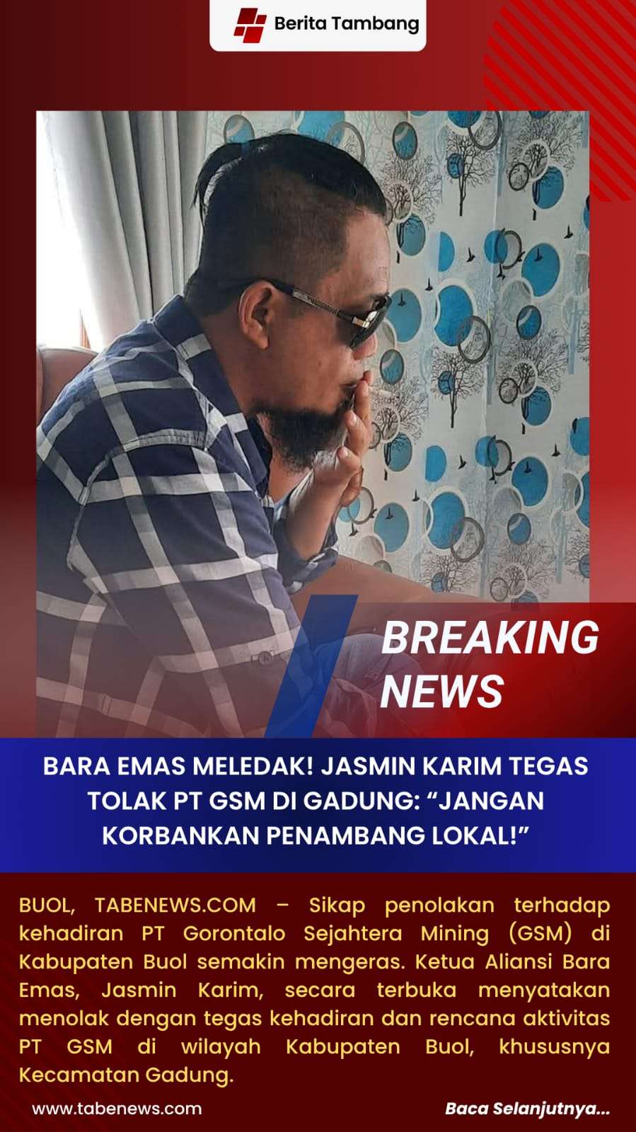 Bara Emas Meledak! Jasmin Karim Tegas Tolak PT GSM, di Gadung: “Jangan Korbankan Penambang Lokal!”