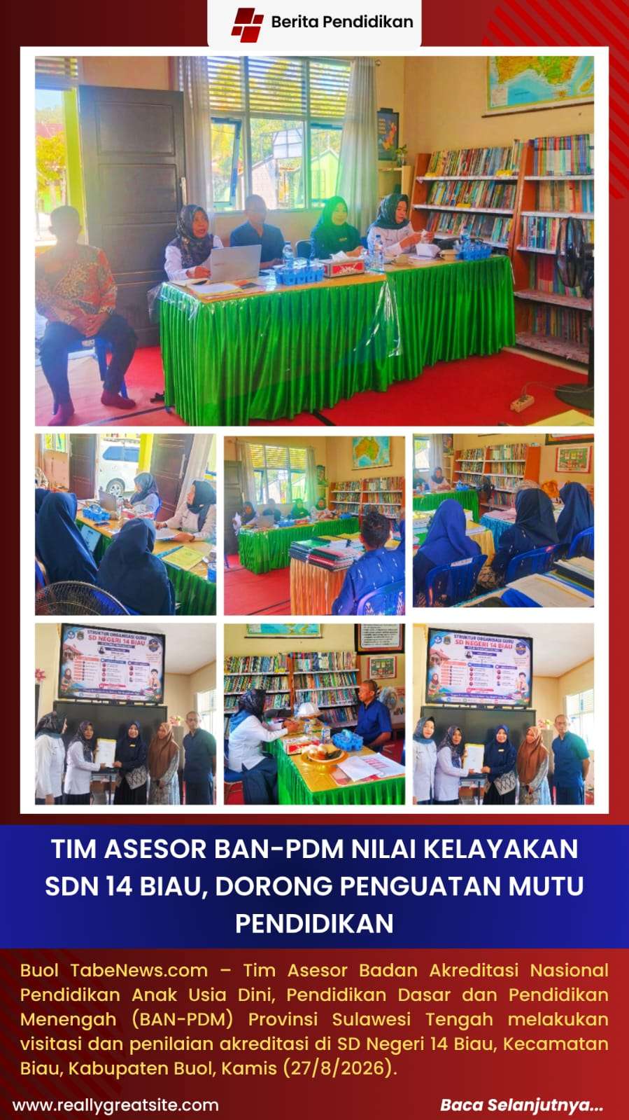 Tim Asesor BAN-PDM Nilai Kelayakan SDN 14 Biau, Dorong Penguatan Mutu Pendidikan