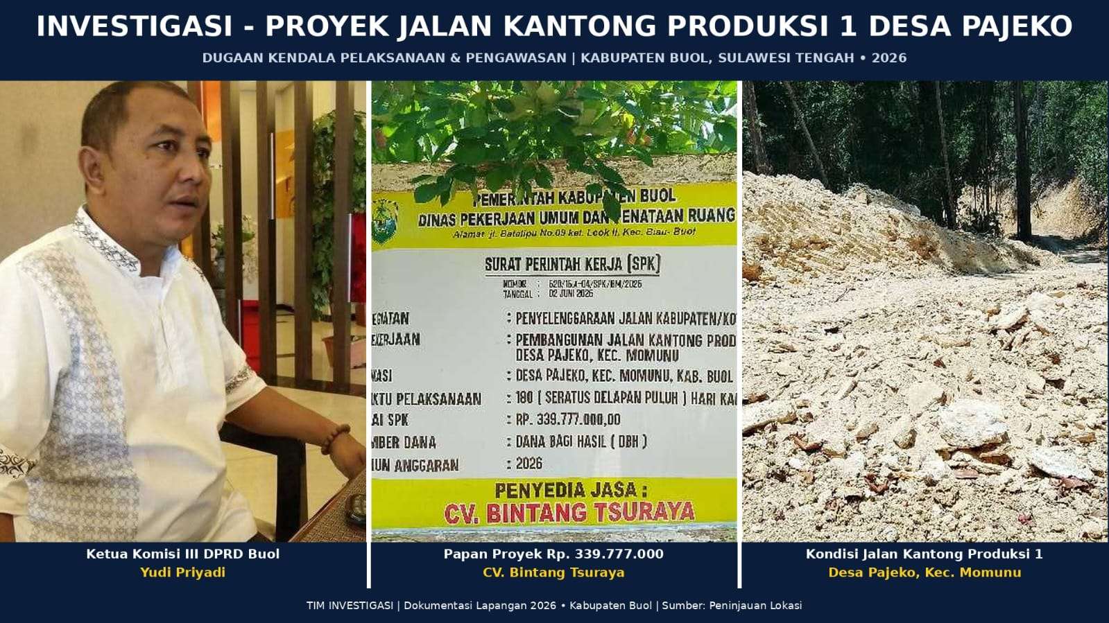 Rp339 Juta Jalan Kantong Produksi Pajeko Disorot, Ketua Komisi III: Jangan Sampai Anggaran Rakyat Sia-Sia