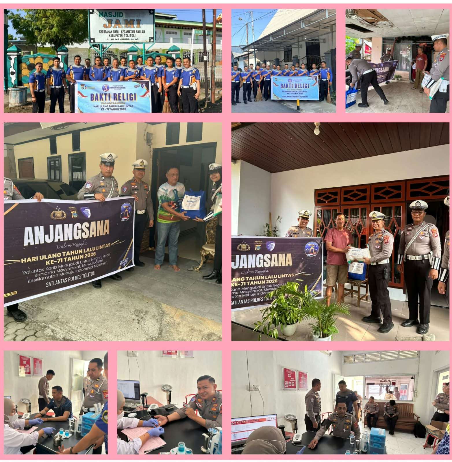 “Polantas polres Tolitoli laksanakan berbagai kegiatan sambut HUT Polantas ke-71 “