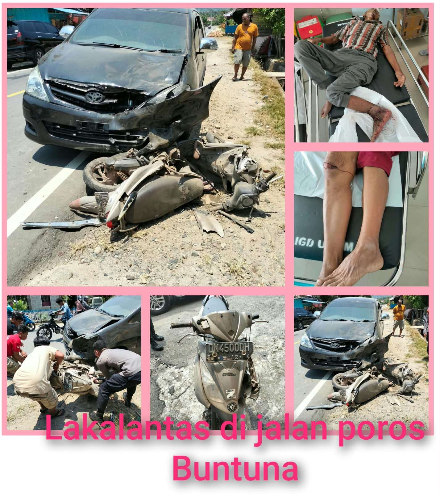 “Kecelakaan lalu lintas di jalan lurus Buntuna akibatkan pengendara motor meninggal dunia “