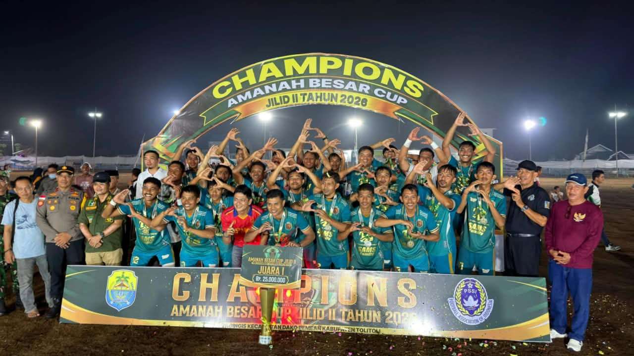 Amanah Besar Cup Jilid II Berakhir DramatisKelurahan Baru FC Tak Terbendung, Angkat Trofi Amanah Besar Cup Jilid II